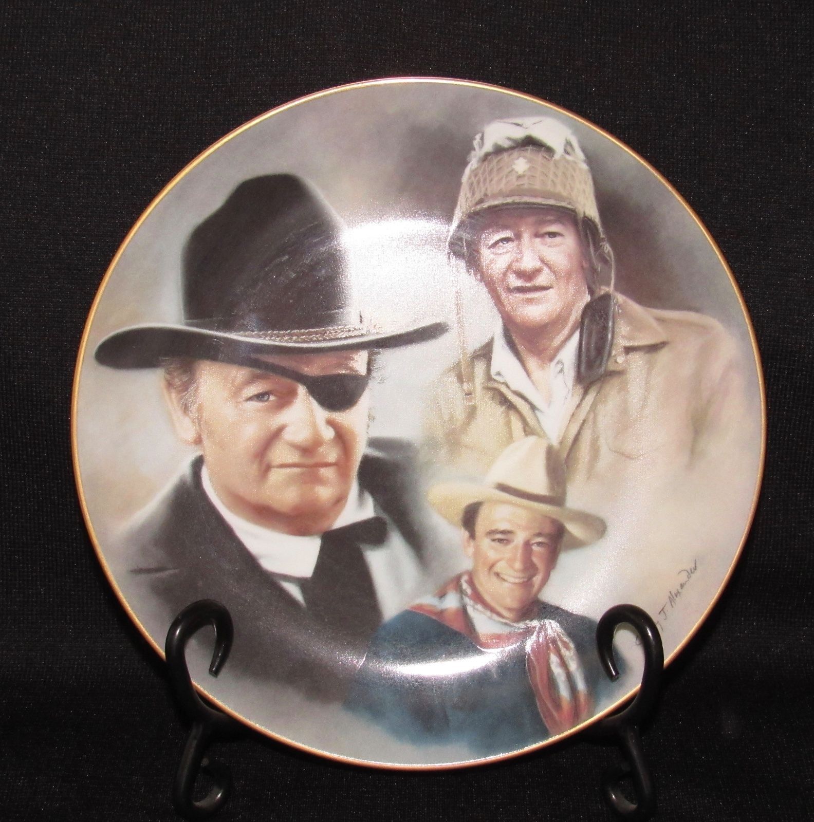 1982 John Wayne Limited Edition Collectible Plate Hackett American