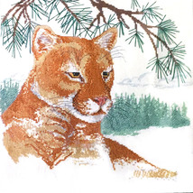 Designs for the Needle Cross Stitch Kit Mountain Cat Puma #5408 Natures ... - $8.95