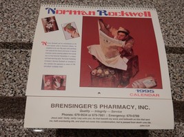 Vintage Norman Rockwell Calendar Spiral Pharmacy 1995 Home Appointment C... - $9.89