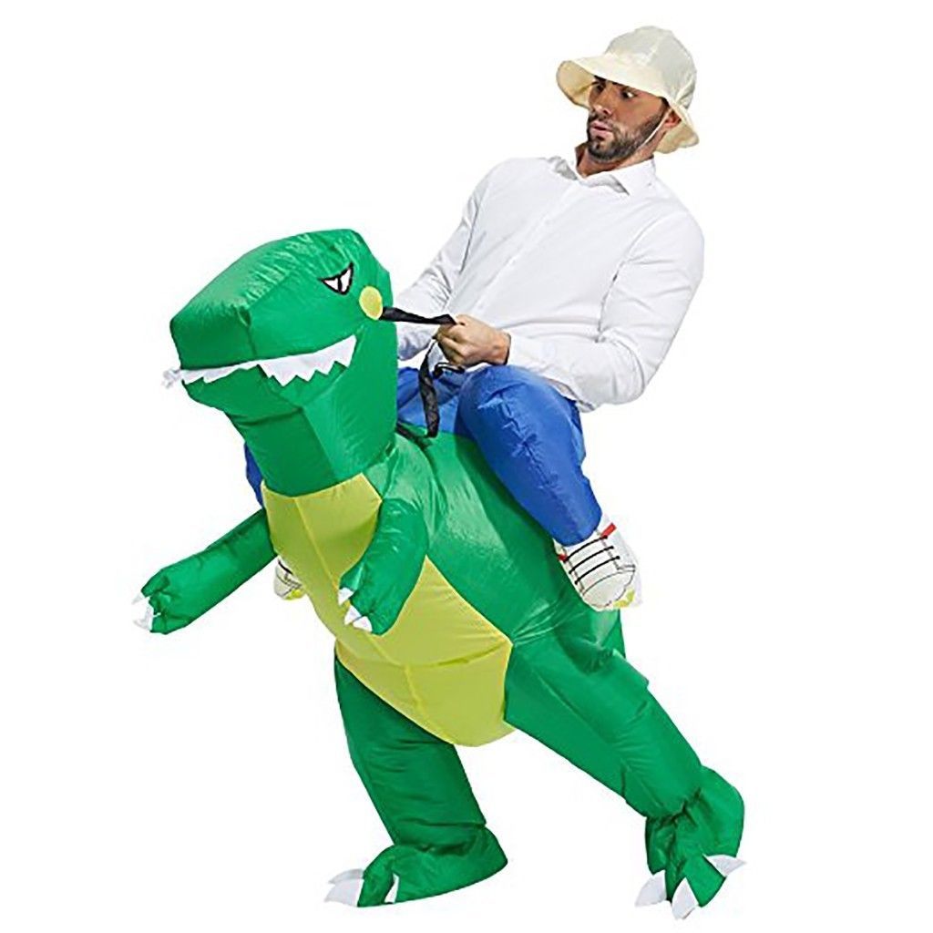 DH Halloween Inflatable Ride Dinosaur T-Rex Adult Party Role Play Fancy Costume