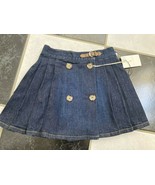 NWT 100% AUTH Gucci Kids Pleated Blue Denim Skirt 356342  - $159.00