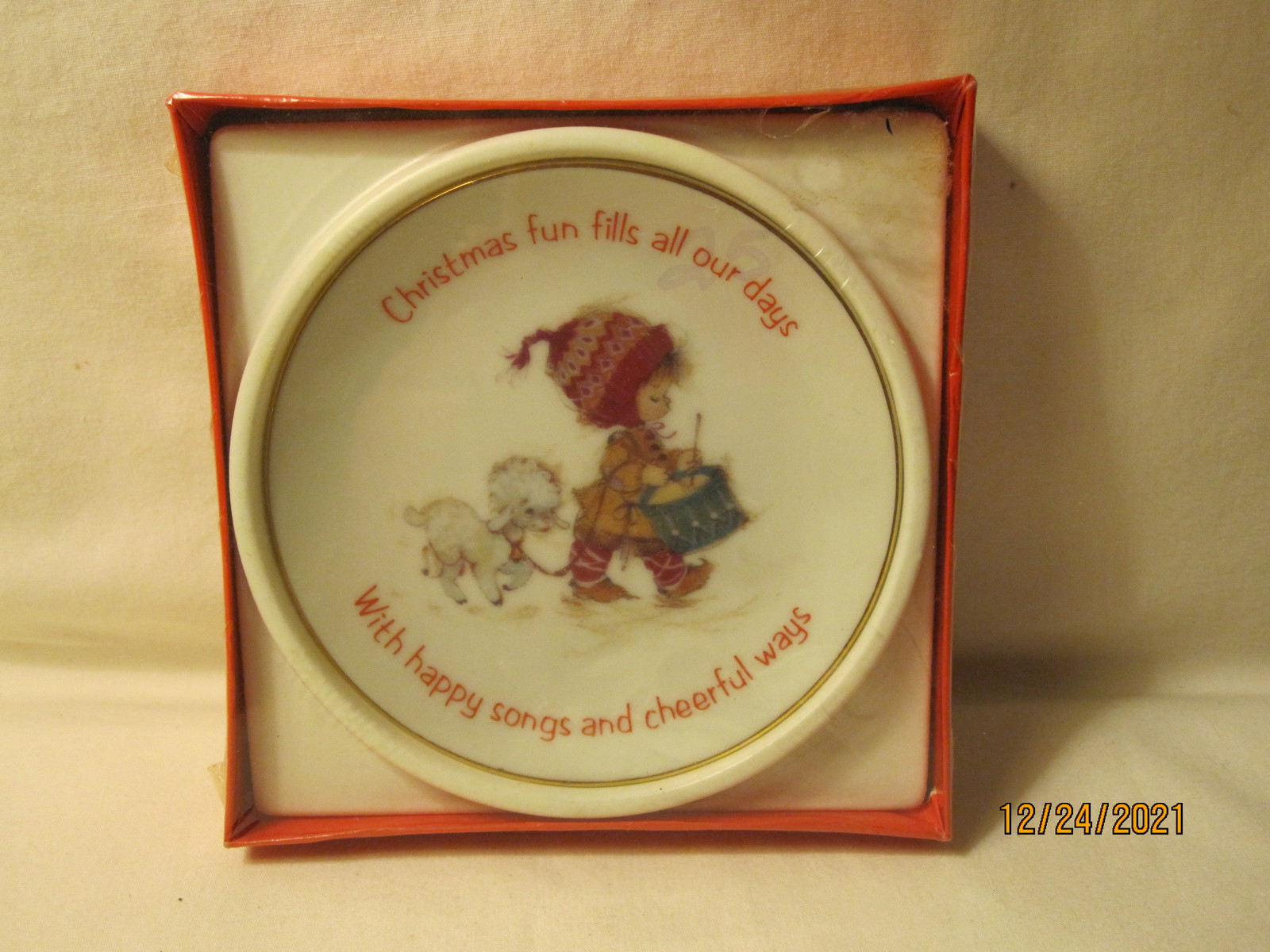 Am. Greetings 'A Lasting Christmas Treasure' 4.5" Plate: Little Drummer Boy - $10.00