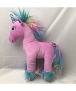 Build a Bear Pink Rainbow Unicorn Plush 17” BAB - $19.79