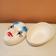 Face Trinket Box, Pierrot Clown, Vintage Davar Taiwan, Dresser Dish Holder image 7