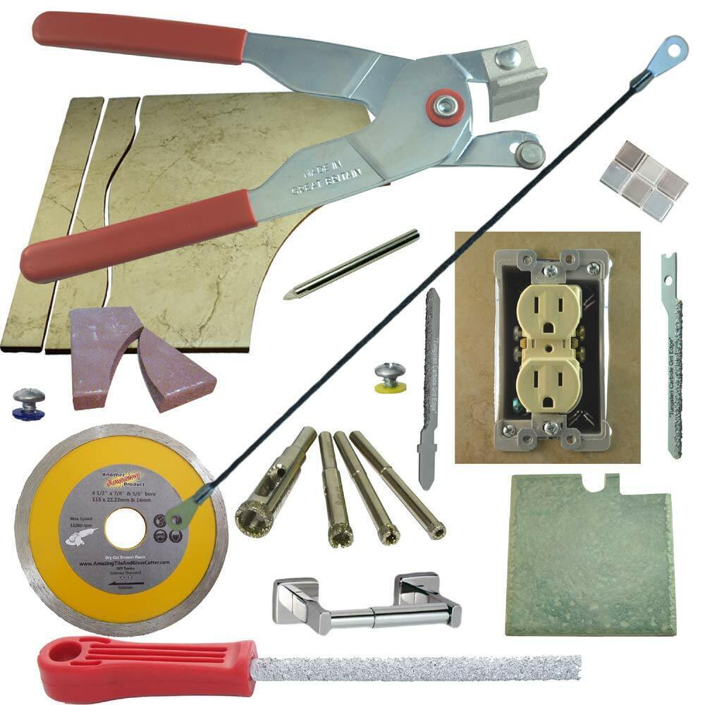 Tile & Glass Cutter Kit Red LH Curve Outlet Jigsaws Rodsaw Grinder 5