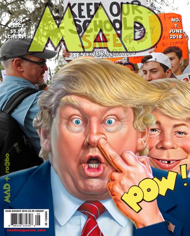 MAD Magazine Donald Trump POW! 2.5 x 3.5 Fridge Magnet - Presidential ...