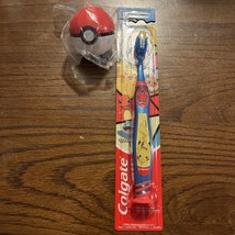 Colgate Pikachu Pokémon Extra Soft Kids 5+ Manual Toothbrush With Pokeba... - $8.59