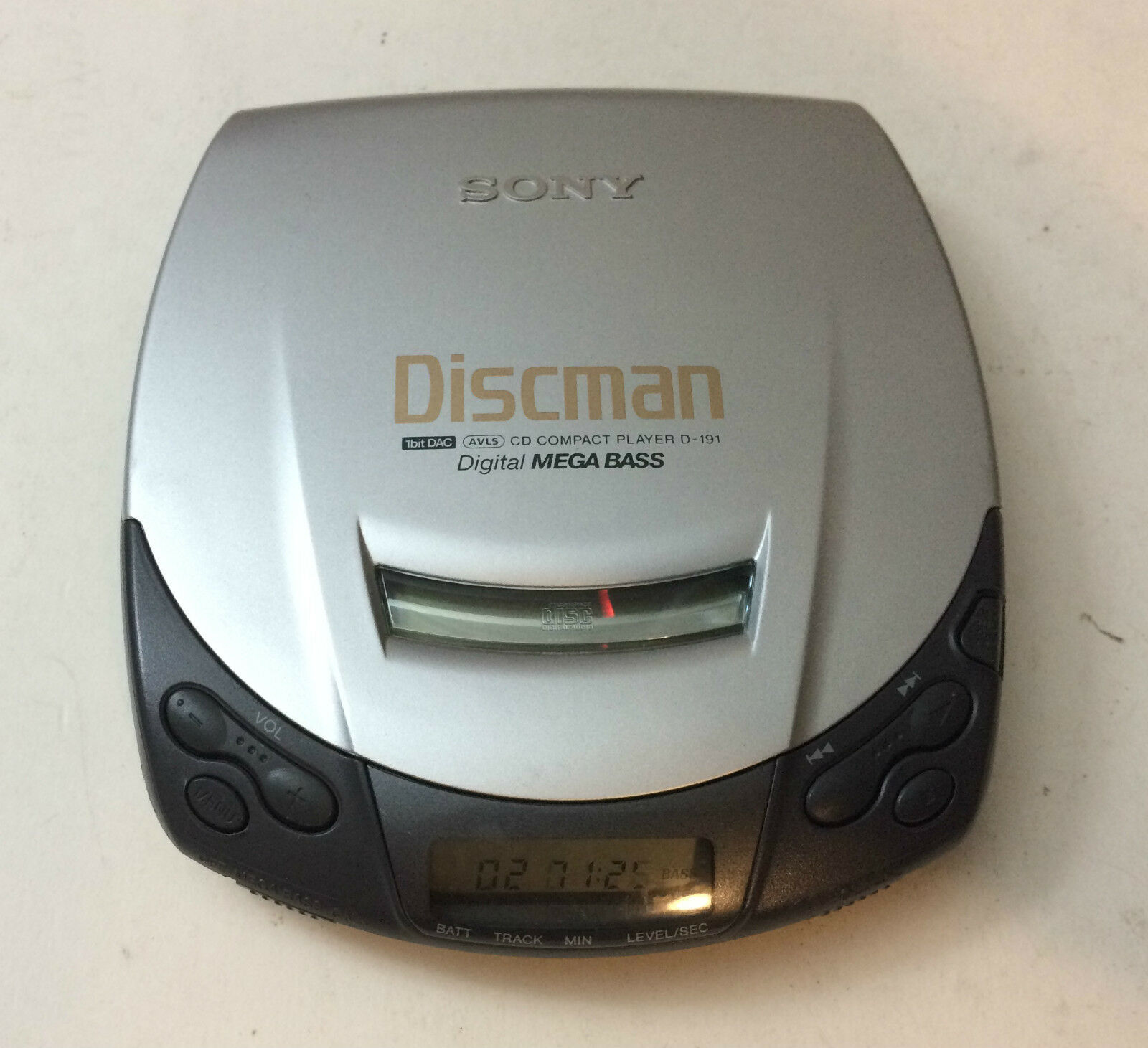 Used Sony Discman D191 Personal CD Player Digital Mega Bass Tested