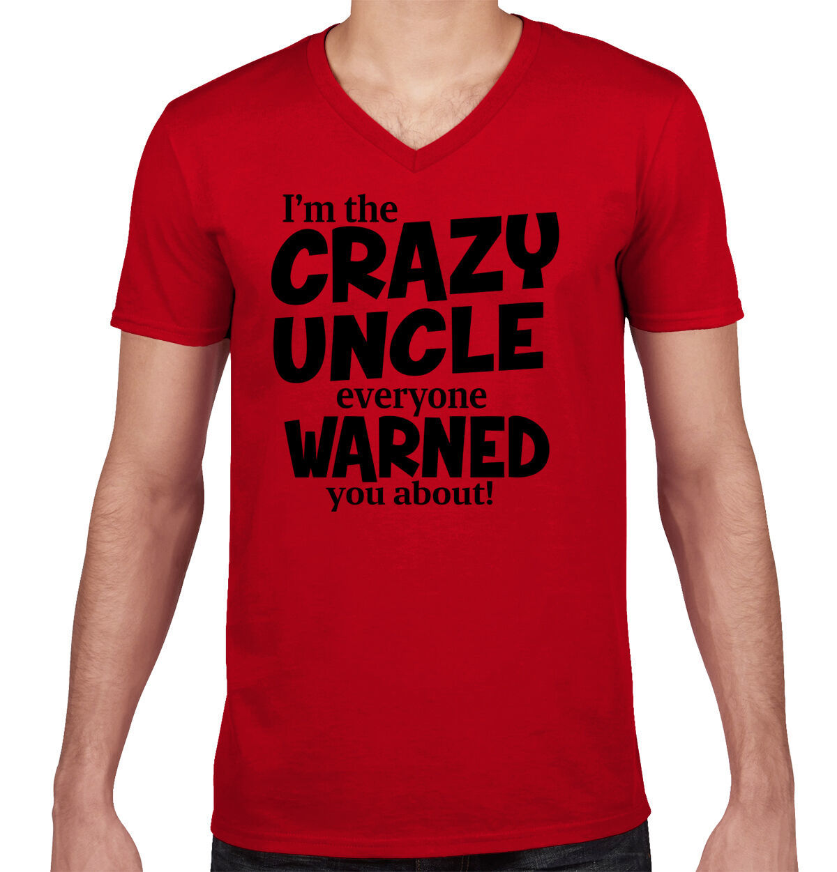 Crazy Uncle Funny Shirt | Cool Gift Idea Niece Nephew Family V-Neck T ...