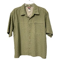 The North Face Green Short Sleeve Button-Up Plaid Shirt, Medium - $31.00