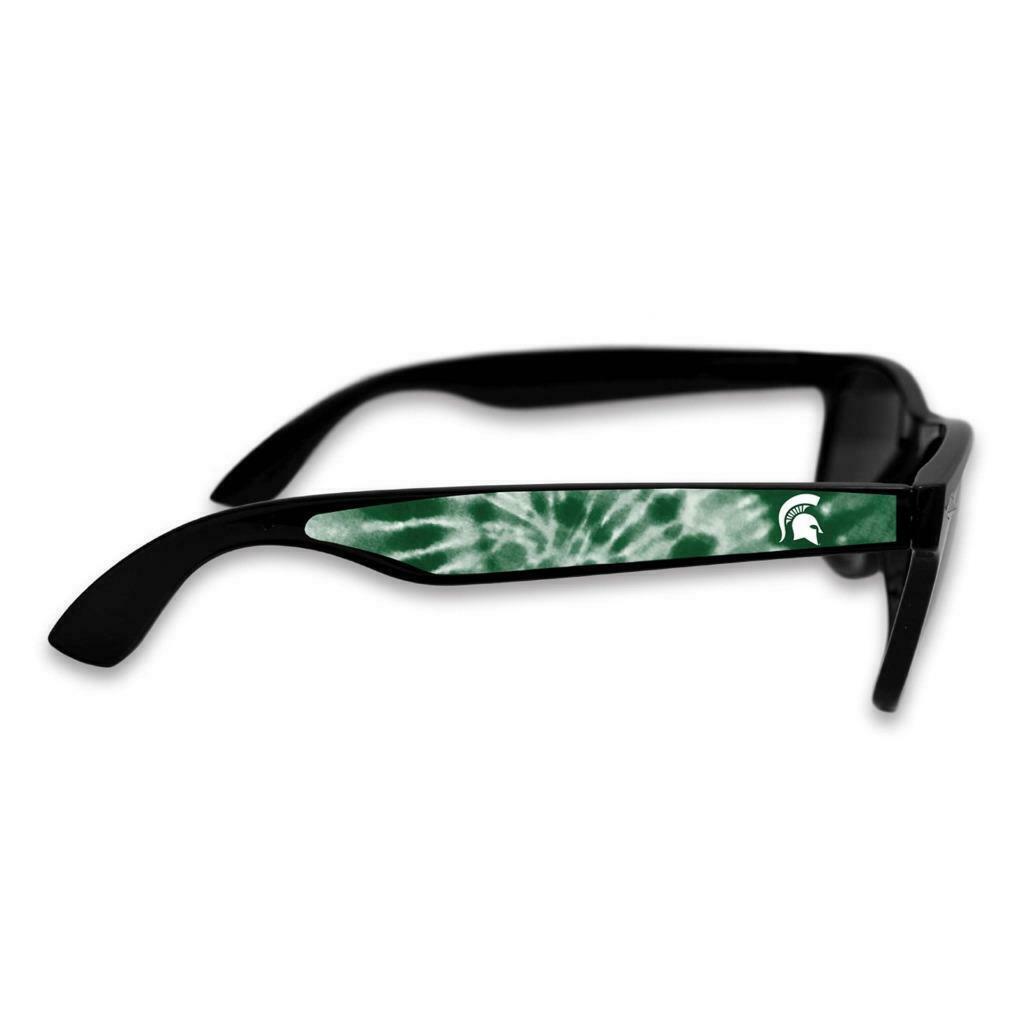 Michigan State Spartans Tye Dye Black Green Mens Womens Retro Unisex Sunglasses