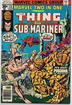 Marvel Two in One #28 ORIGINAL Vintage 1977 Thing Sub Mariner image 1