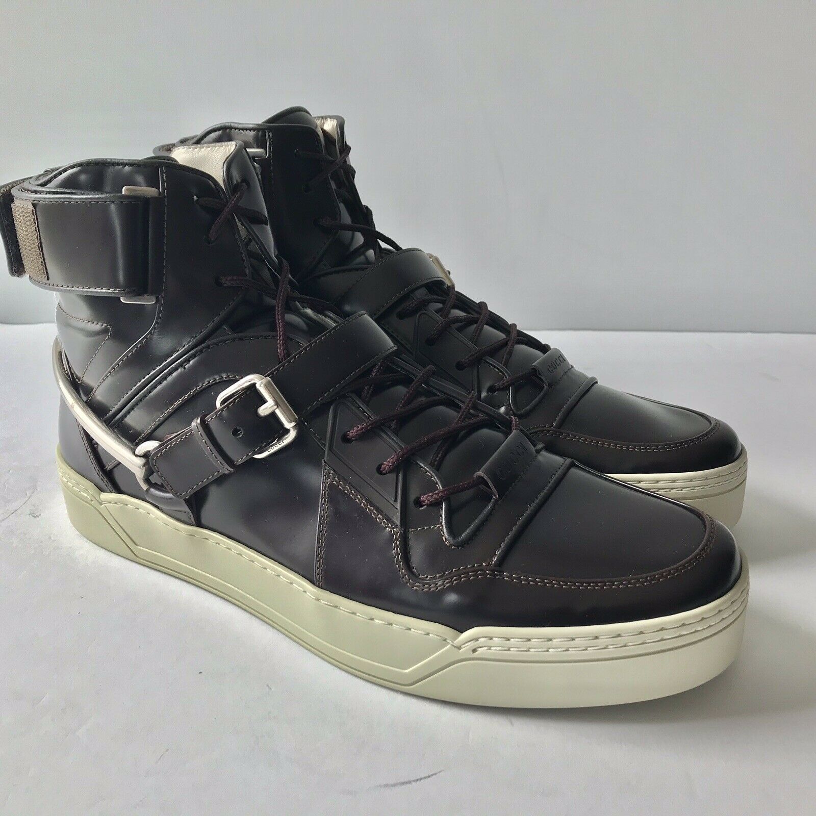 W-2003375 New Gucci Miro Grape Soft Magnum Leather HiTop Sneaker Size 9 ...