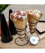 pizzacraft Pizza Cone 6 Piece Set Cutter Crimper Two Moulds and Two Stan... - $39.59