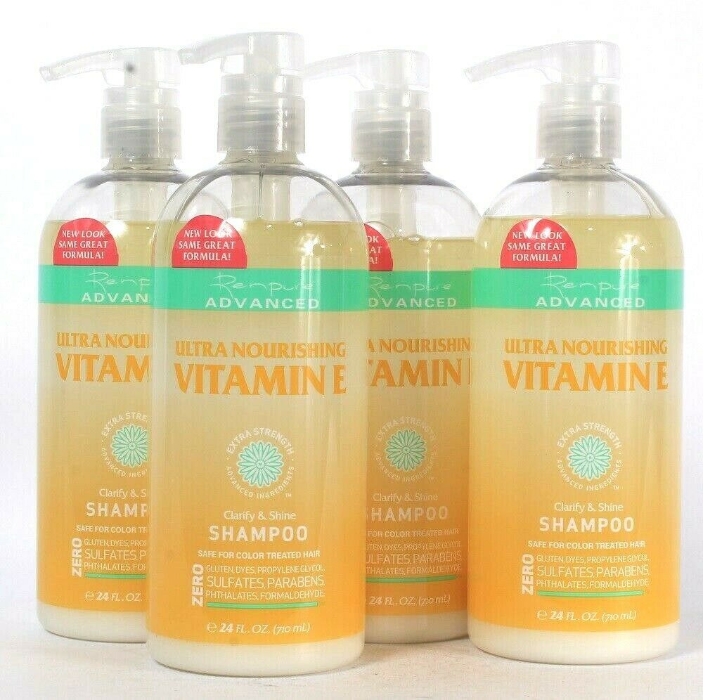 4 Ct Renpure Advanced 24 Oz Ultra Nourishing Vitamin E Clarify & Shine ...