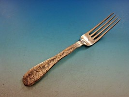 Lap Over Edge Acid Etched by Tiffany Sterling Silver Dinner Fork Rhodode... - $458.10