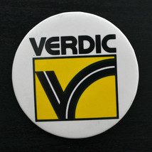 Vintage Pinback Button Pin VERDIC 1970s - £5.13 GBP