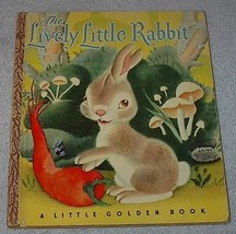 The Lively Little Rabbit Vintage 1943 I Print Little Golden Book  - $11.95