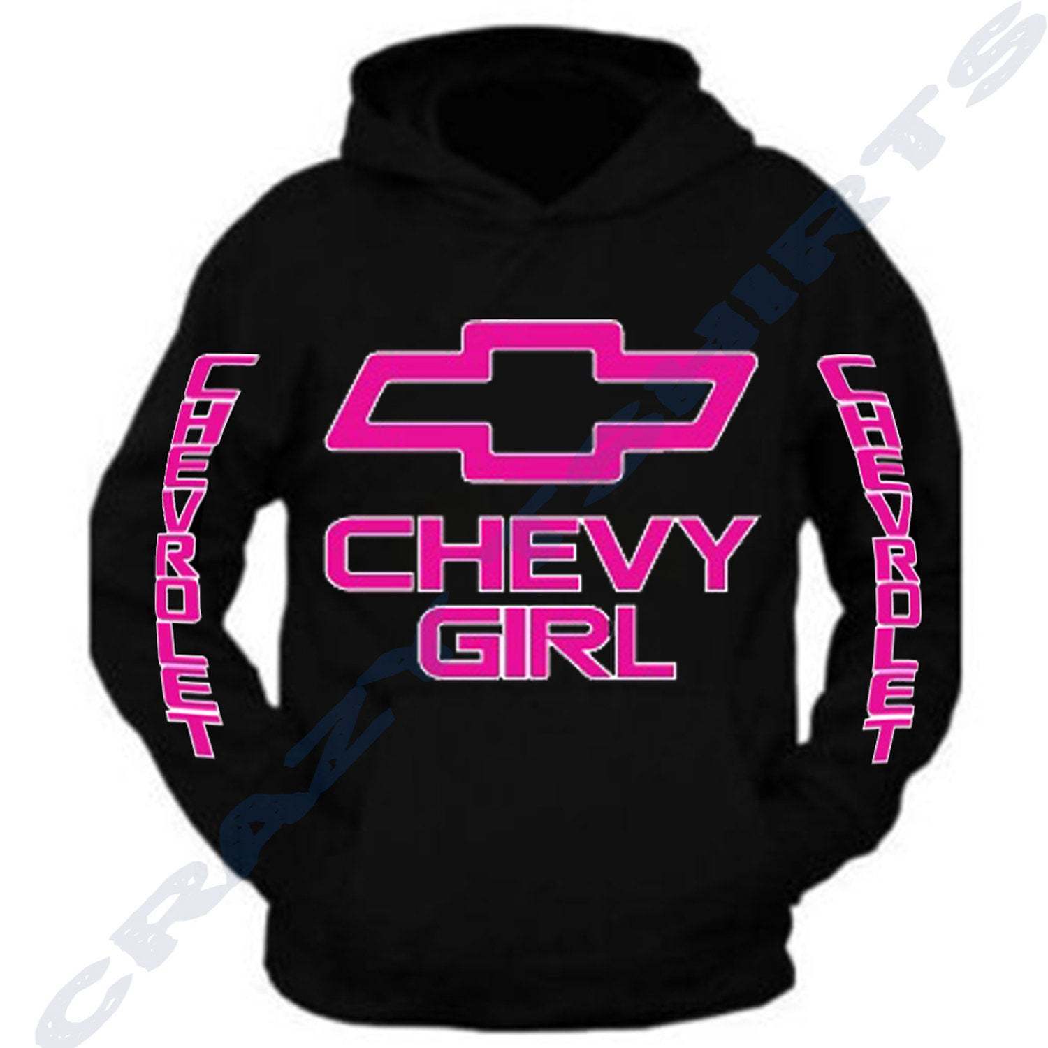 Pink Chevy Girl Hoodie Sweatshirt