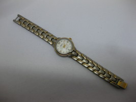 Ladies Armitron Quartz Watch Stainless Steel w/ Gold Tone Watch Fresh Battery - $29.69