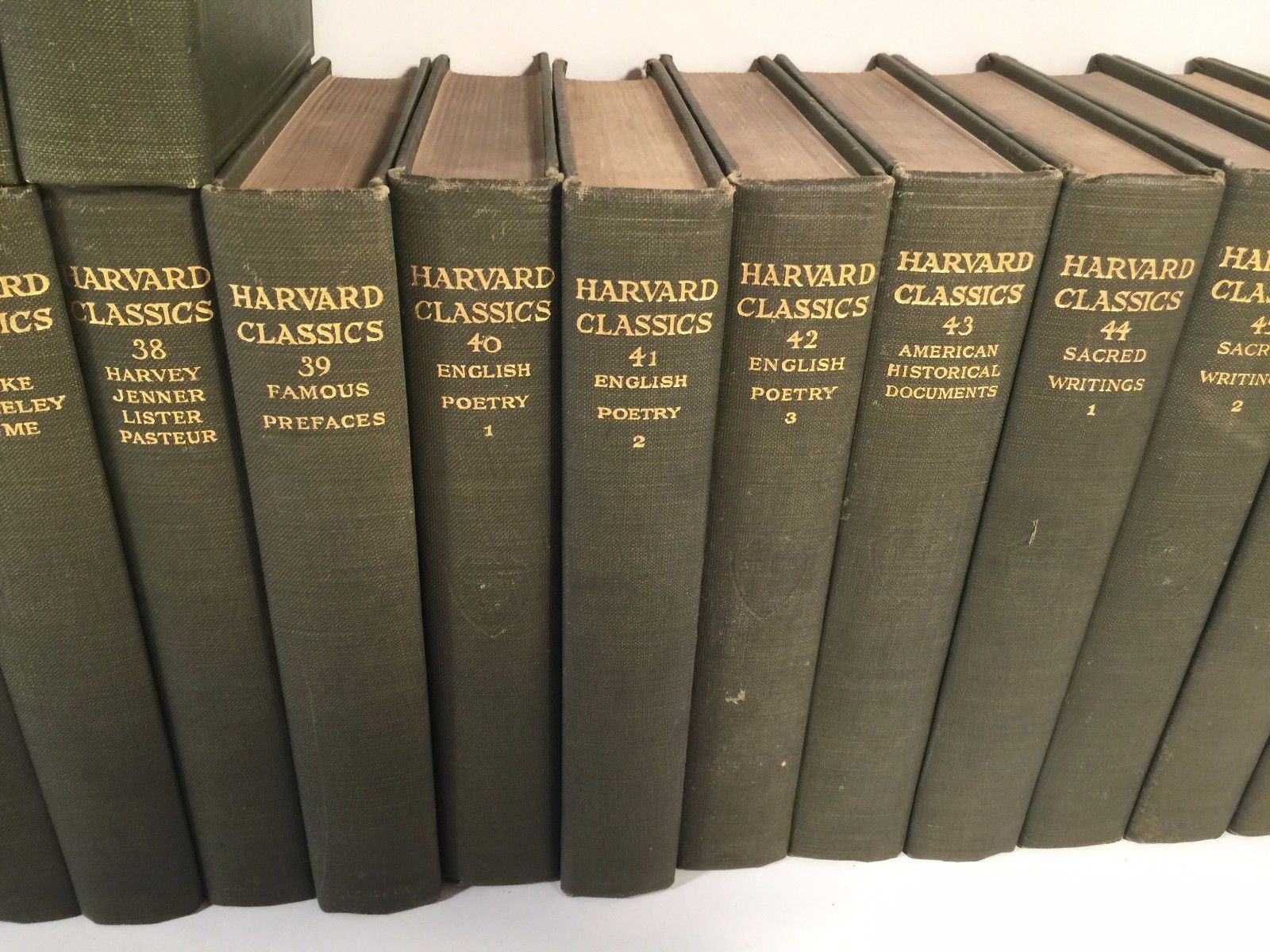 Harvard Classics 50 Volumes Hardback Green 1909 With Readers Guide