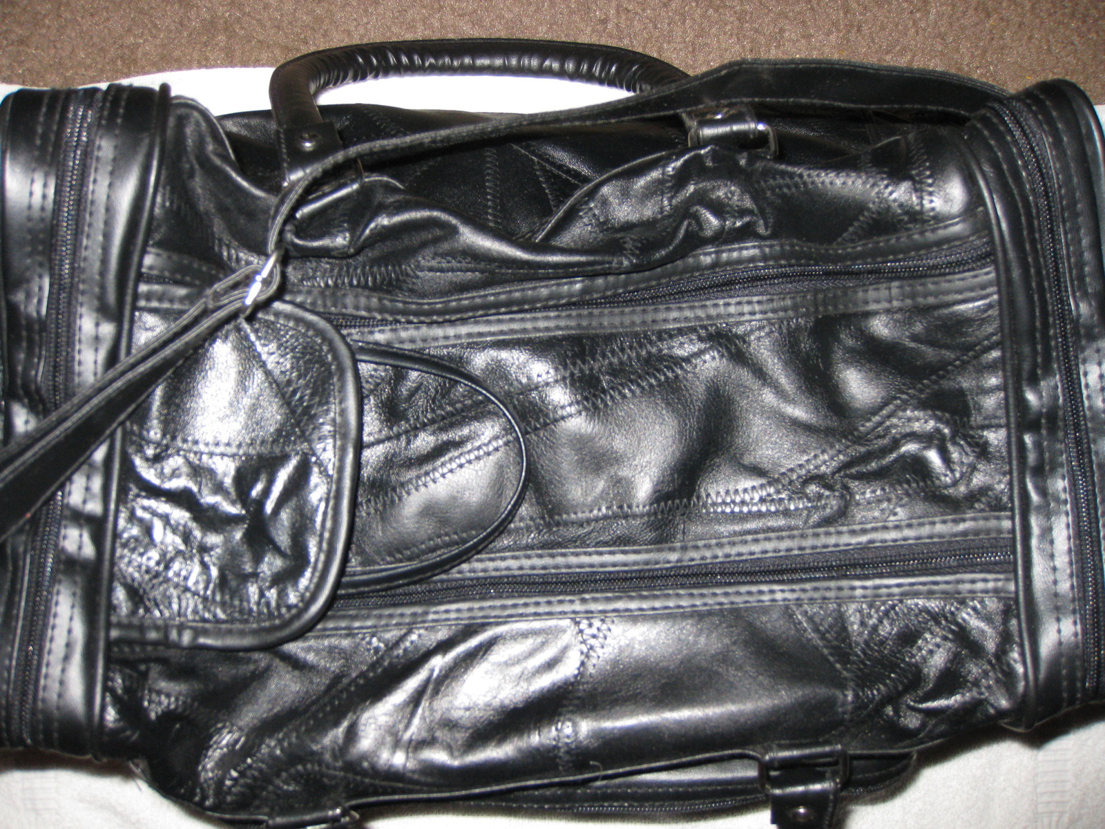 Leather Duffle Bag With Backpack Straps