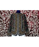 Uzbek Jacket Silk Embroidered Vintage Uzbekistan Suzani Chapan Robe Coat Dress - $79.13