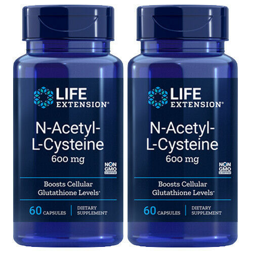 N-Acetyl Cysteine (NAC) 600mg  2X60 caps by Life Extension