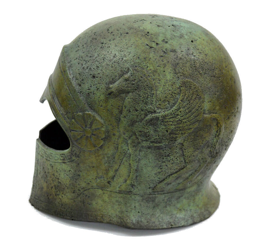 Cretan Ancient Greek 100% Bronze Helmet Museum Replica Reproduction ...