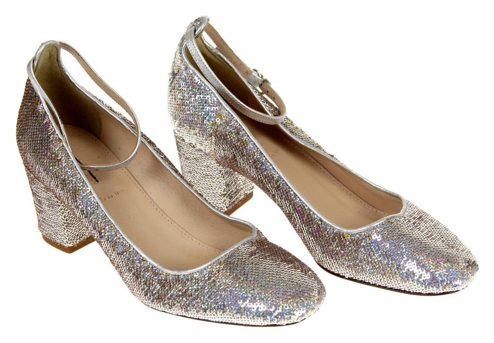 j crew silver heels