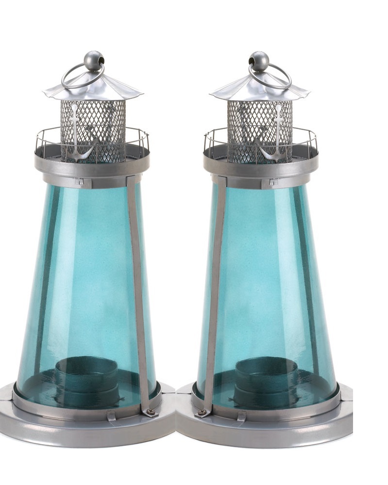 2 Nautical Watch Tower Candle Lanterns Candle Holders & Accessories