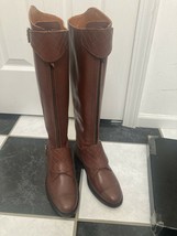 NIB 100% AUTH Chanel 12A Brown Leather Cap Toe Riding Boots Sz 36 - $1,384.02