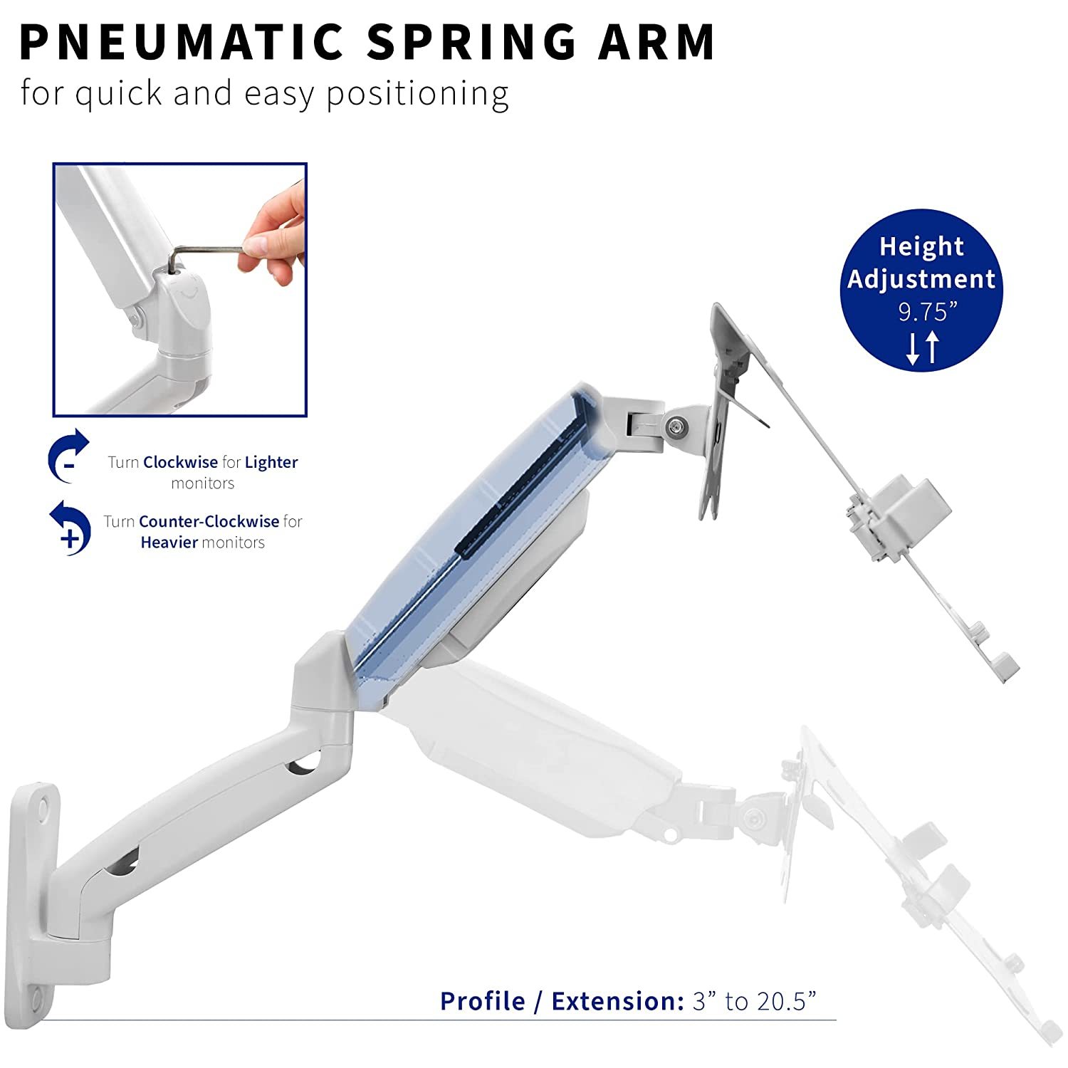 VIVO Height Adjustable Pneumatic Extended and similar items