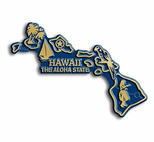 Hawaii Small State Magnet by Classic Magnets, 3.4 x 2.4, Collectible Souvenirs