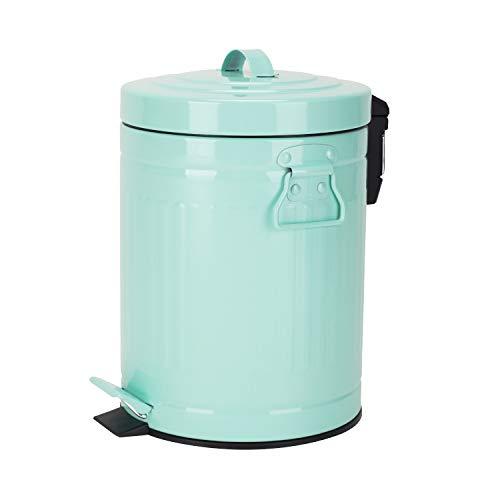 Bathroom Trash Can with Lid, Small Mint Green Wastebasket for Bathroom Bedroom H Trash Cans
