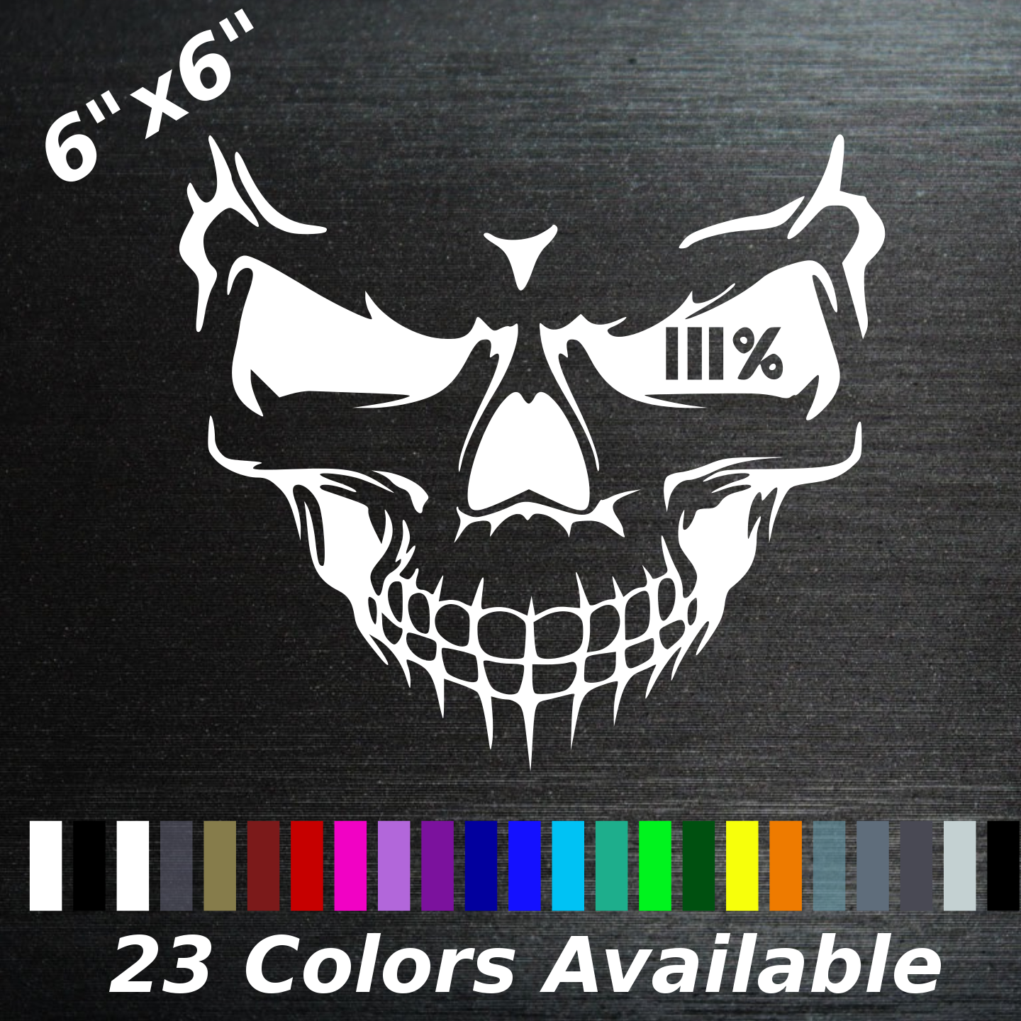 3 Skull Decal 2nd Amendment Sticker Graphics Decals