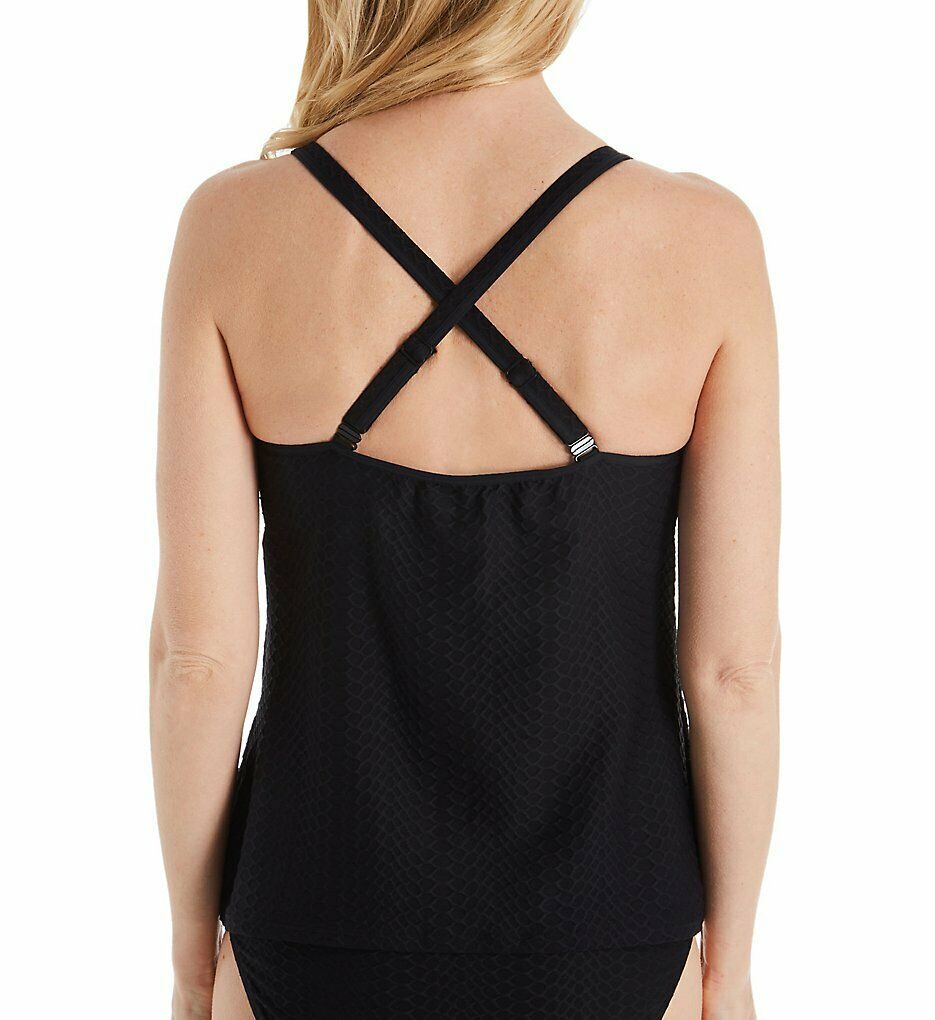 Prima Donna BLACK Canyon Underwire Tankini Swim Top, US 34F,. UK 34E Swimwear