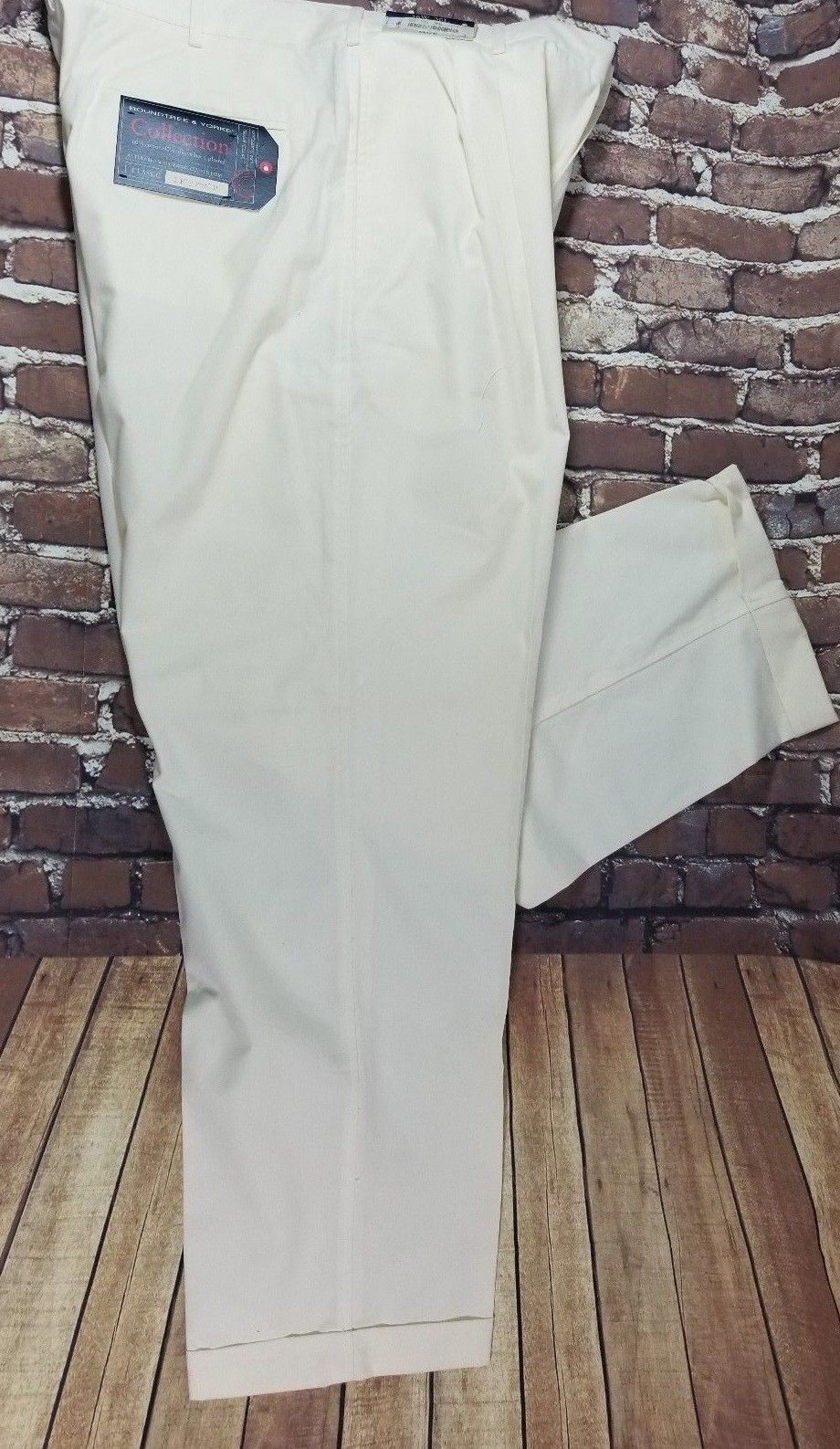 Men's Pants ROUNDTREE & YORKE Size 36 W 30 L BLACK TRAVEL SMART CLASSIC ...
