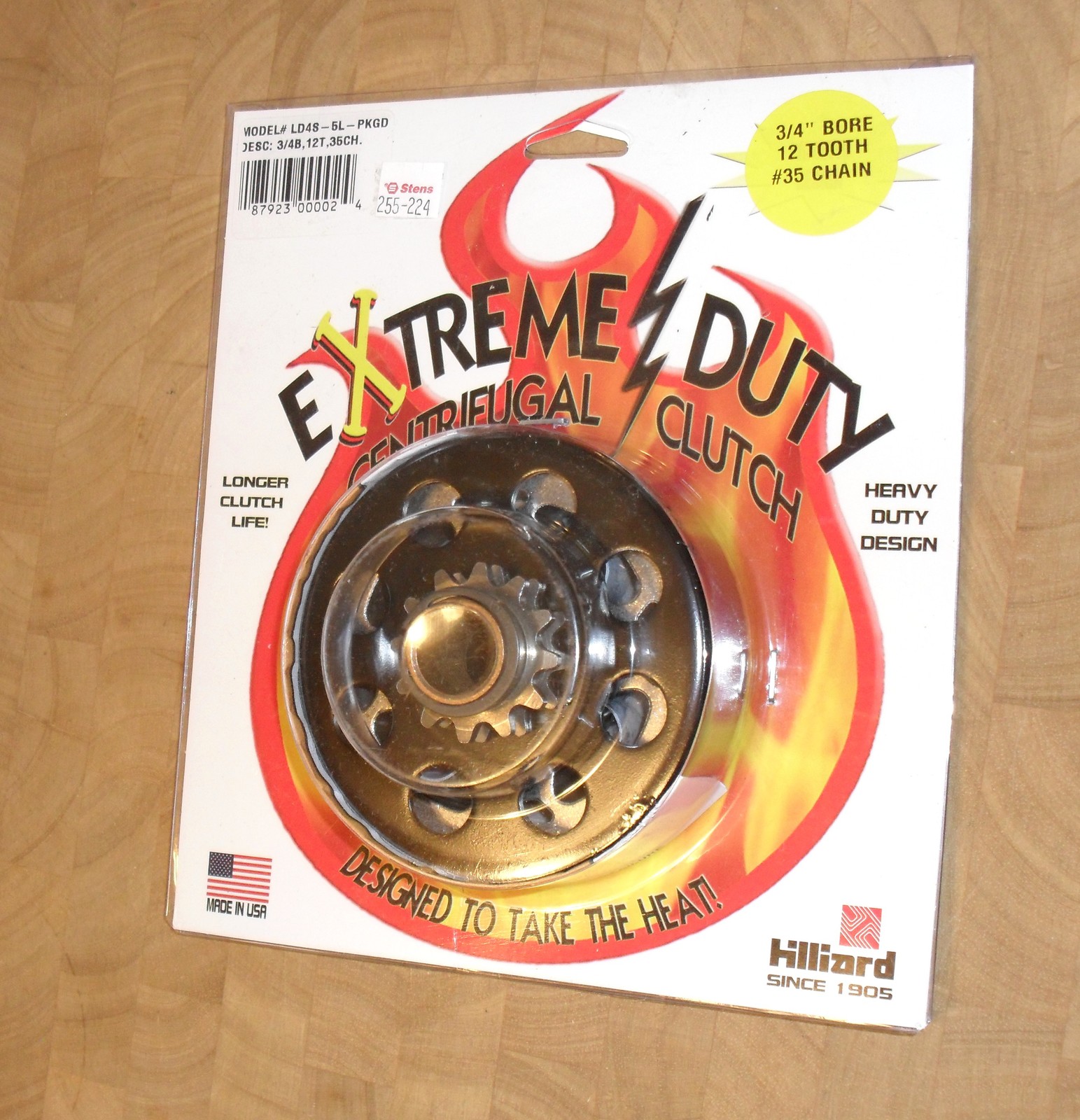 Go Kart cart Hilliard clutch 12 teeth, 3/4" bore, up to 13hp LD4S5L