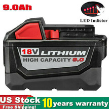 Battery For Milwaukee M18 Lithium Xc 9.0Ah Hd Extended Capacity 48-11-1890 New   - $73.99