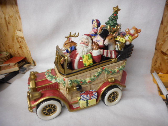 Fitz And Floyd Signature Collection Santa Car Cookie Jar Numbered to ...