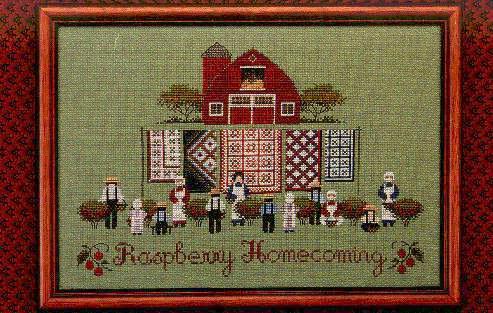 Raspberry Homecoming Amish Cross Stitch And 50 Similar Items