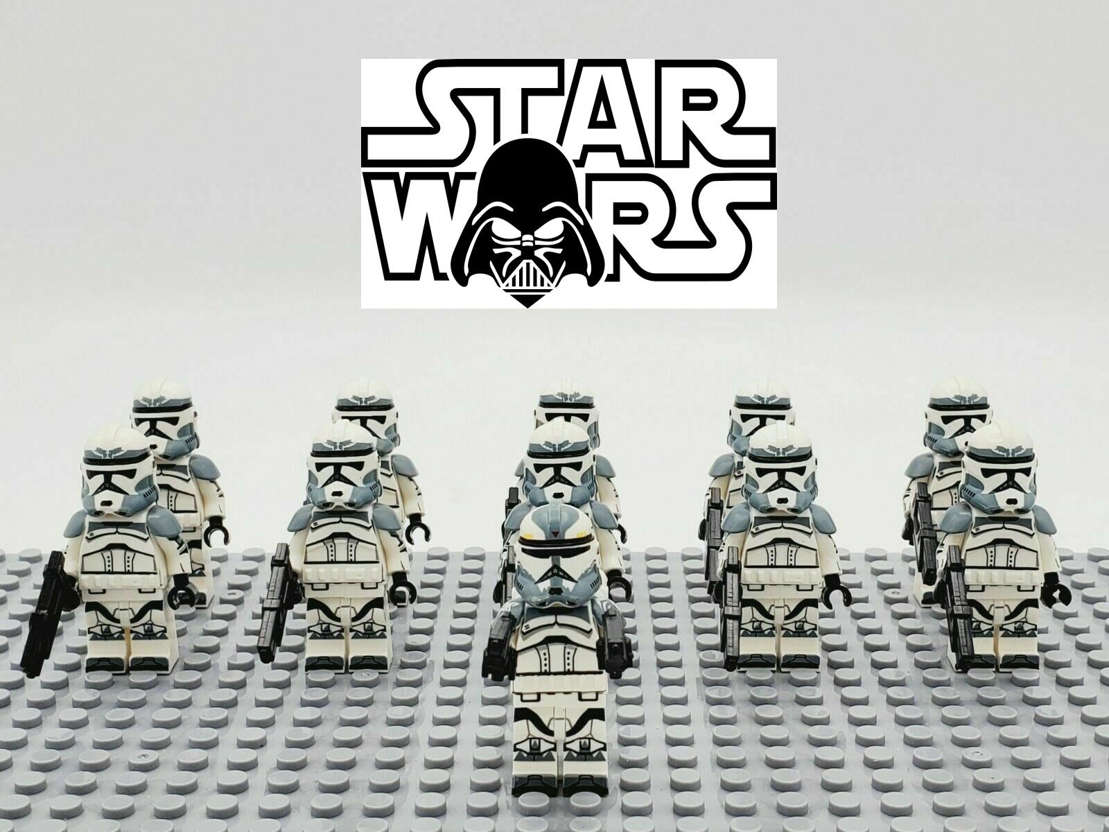 11pcs Star Wars 104th Wolfpack Battalion Commander Wolffe Army Minifigures Toy