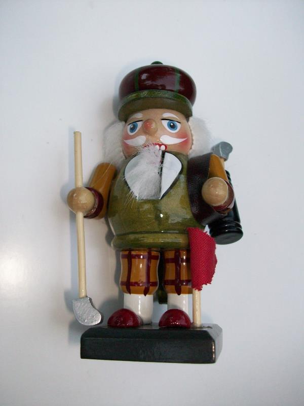 Small Nutcracker, Golf Theme, Kurt Adler, Wood, 4 1/4 inches tall, New