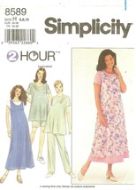 Simplicity 8589 2-Hour Maternity Dress Top Jumper Pants Shorts 6,8,10 UN... - $12.47