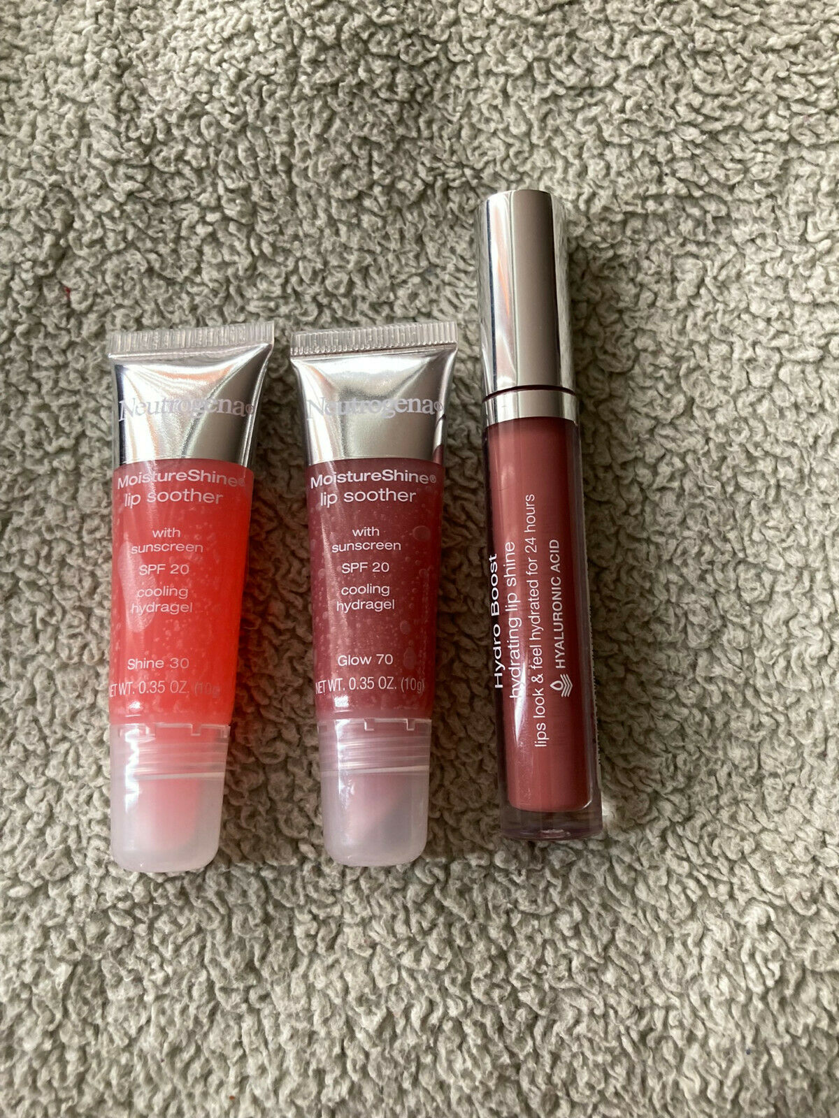 Primary image for Lot of 3 Neutrogena Lip Products: (2) Lip Soother SPF20  + (1) Lip Shine