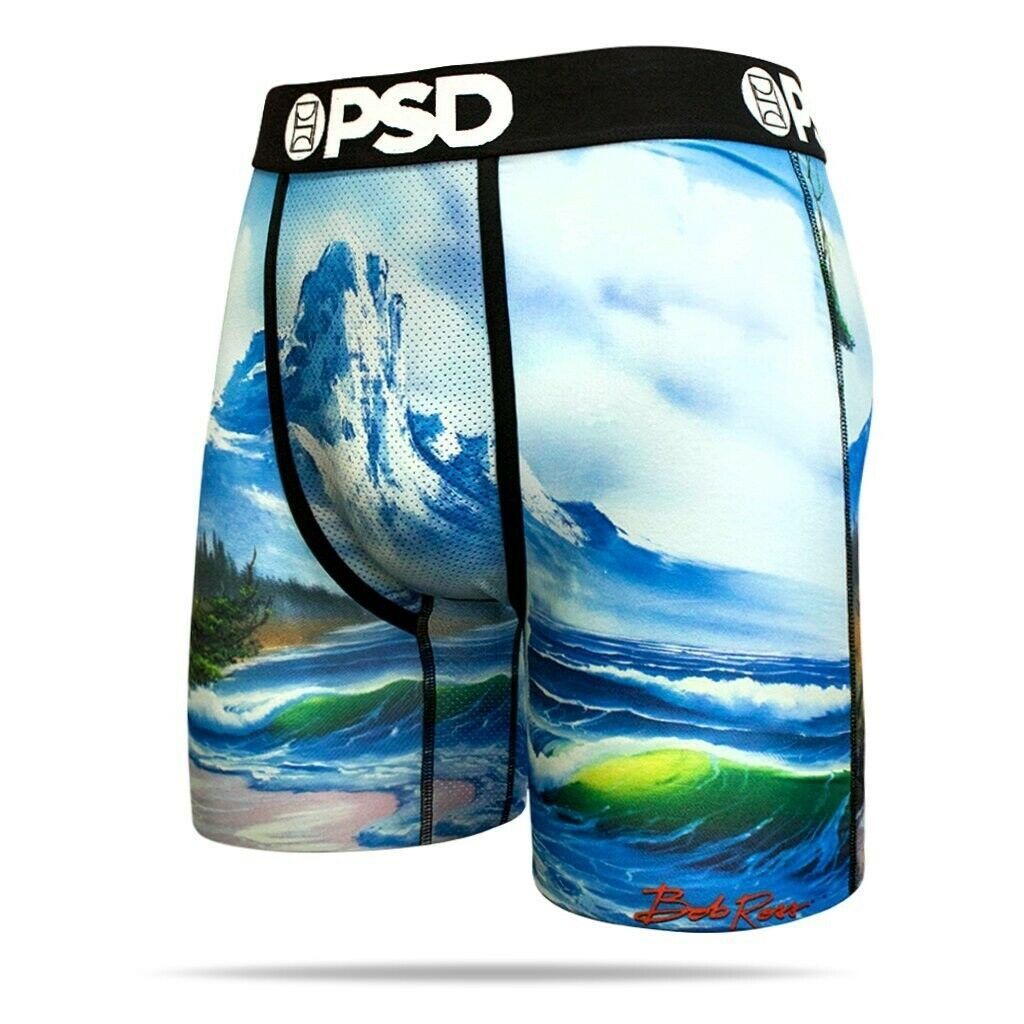 PSD Bob Ross Paints Painting Mountain Athletic Boxer Briefs Underwear ...