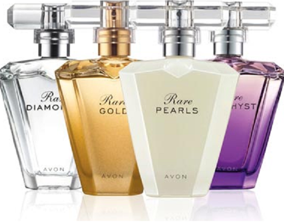 Avon Rare Diamond, Pearls, Gold & Amethyst Perfume. 