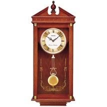 Seiko Brown Oak Wall Clock with Pendulum  - QXH107BLH - $324.92