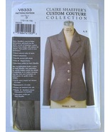 Uncut Vogue 8333 Claire Shaeffer's Misses Jacket Advanced Sewing Pattern 12-16 - $14.99